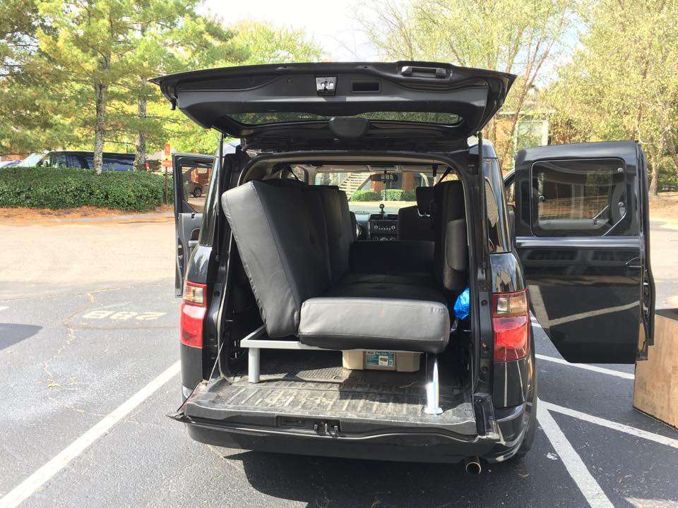 Honda Element Interior Futon can fit inside the Cargo Area