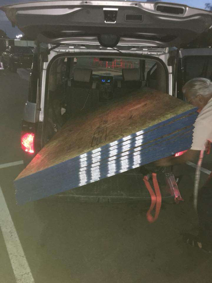Honda Element Interior 10 sheets of plywood fit inside the Cargo Area 2