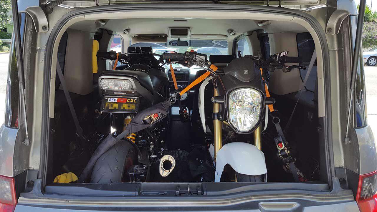 Honda Element Interior Dimensions 2 two Grom in the Cargo Area