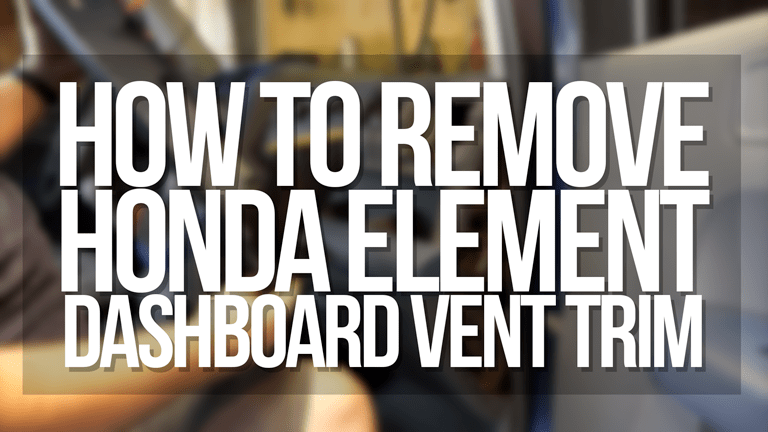 how to remove honda element dashboard trim vent