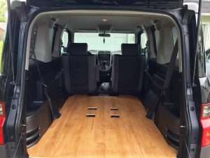black honda element wood panel floor flooring custom luxury baller subfloor wooden