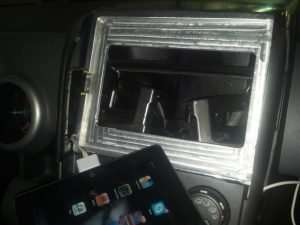 honda element apple ipad ipod indash radio spotify music player installed craddle installation