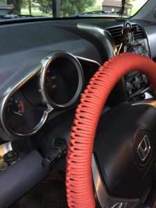red honda element steering wheel custom wrap paracord sleeve