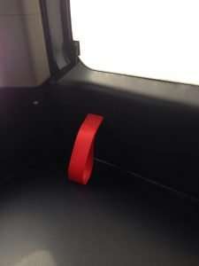 honda element red tow strap rear hatch open close camping safety modified custom