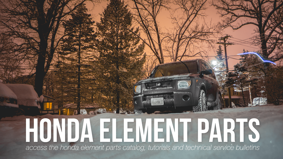 hondaelementpartswebsitecatalogtutorialsandtechnicalbulletins Honda