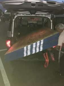 Honda Element Interior 10 sheets of plywood fit inside the Cargo Area 2