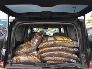 Honda Element Interior 35 bags of mulch can fit inside the Cargo Area 2