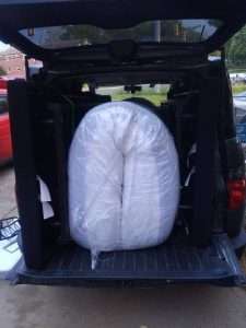 Honda Element Interior King Matress and Bed Frame can fit inside the Cargo Area 2