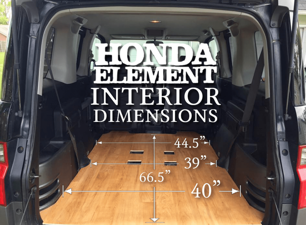 Honda Element Interior Dimensions Cargo Area Space Numbers Arrows Interior