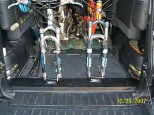 black-honda-element-rear-mountian-bike-bicycle-shamano-quick-release-mount-mounting-system-outdoor-trail-riding-storage-two
