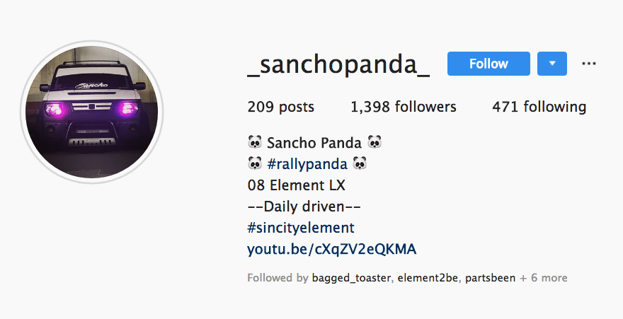 Sancho Panda on Instagram