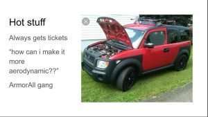 honda element hot stuff meme
