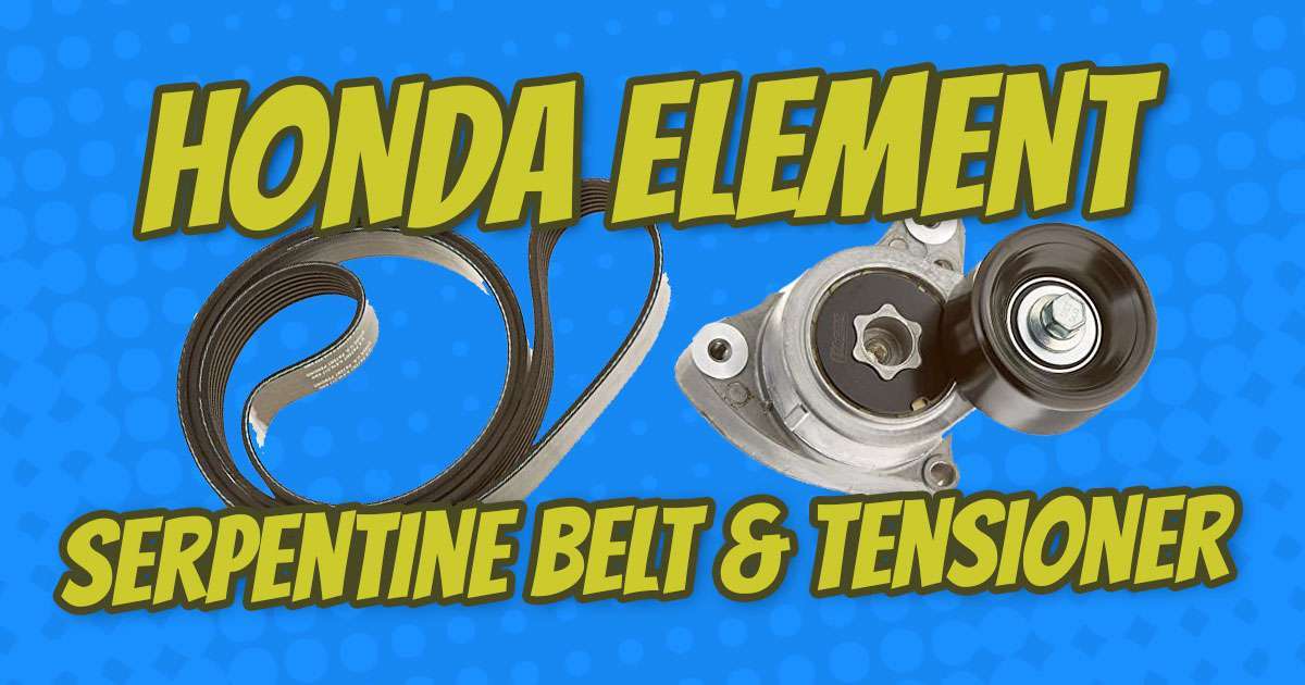 how to replace honda element serpentine belt and tensioner