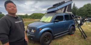 Dat Trans well thought out honda element is spectacular build