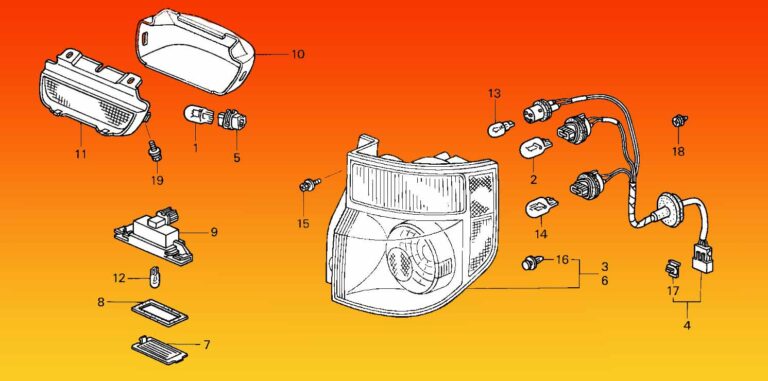 Honda Element Bulb Replacement Blowout Diagram Guide