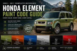 honda element paint code guide