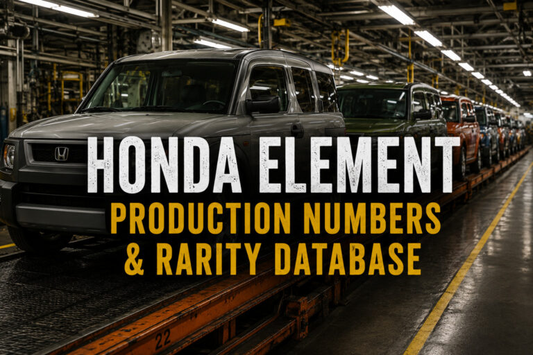 PRODUCTION NUMBERS & RARITY DATABASE