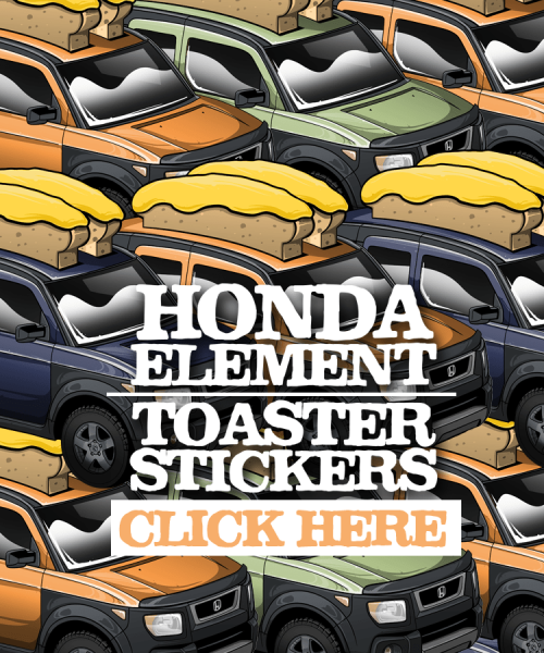 Honda Element Toaster Stickers Click Here